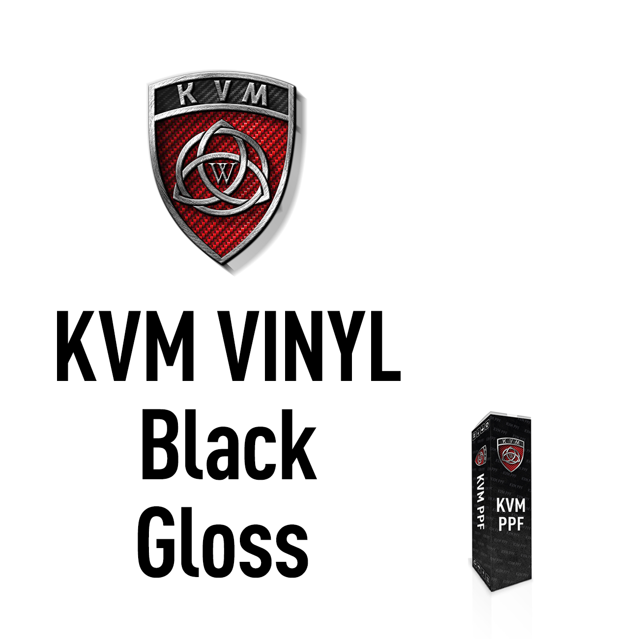 Черная виниловая глянцевая пленка KVM VINYL Black Gloss 0,40